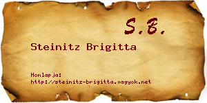 Steinitz Brigitta névjegykártya